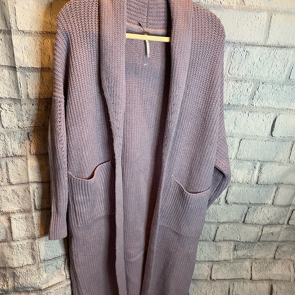Free People Lavender Cardigan Sweater